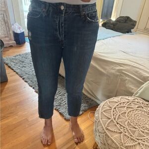 Free People Women’s Blue Denim cropped Jeans